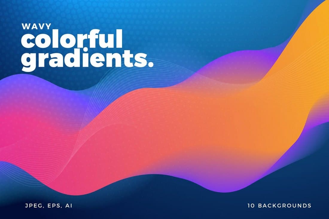 Colorful Wavy Gradient Backgrounds