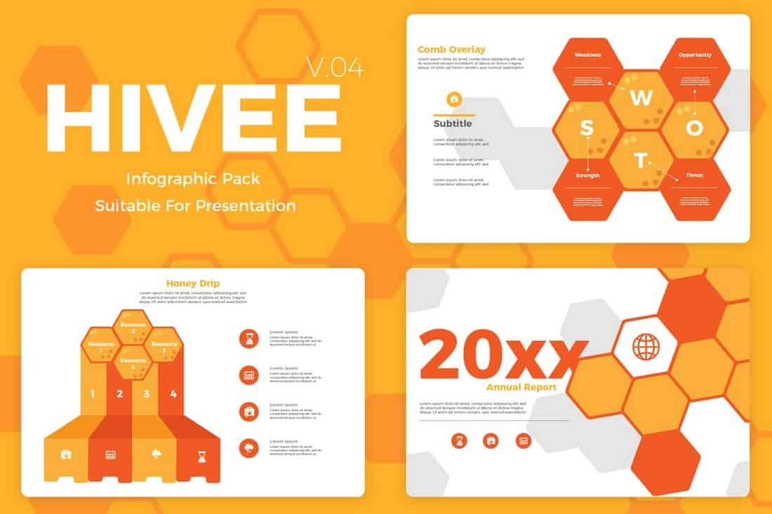 Hivee 4 – Creative Marketing Infographic Templates