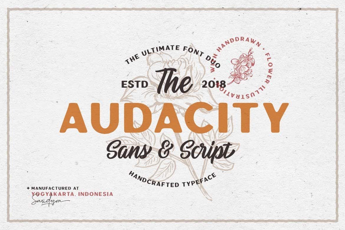 Audacity – Vintage Font Duo