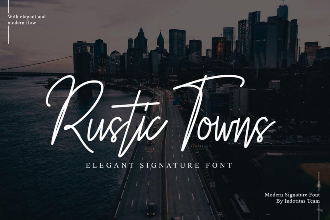 Rustic Towns – Signature Font