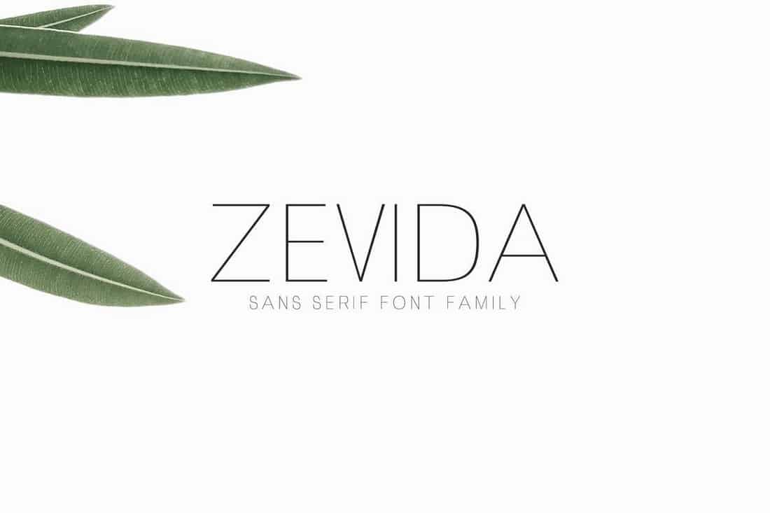 Zevida – Sans Serif Font Family