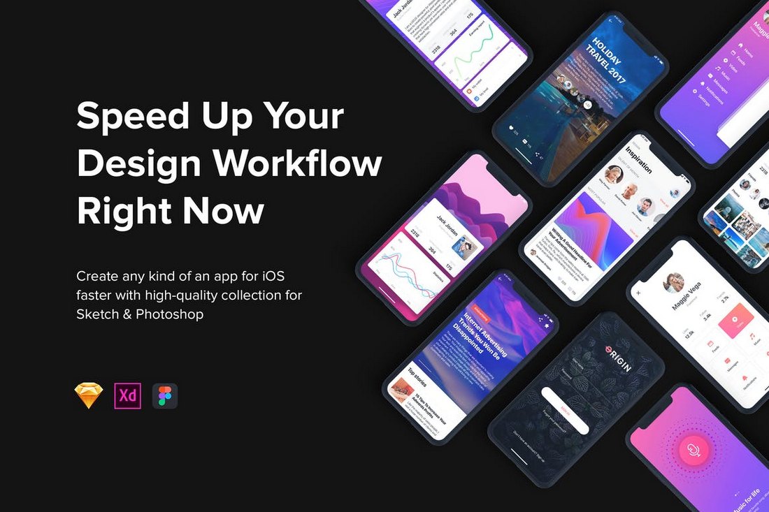 Origin – Sketch iOS Mobile UI Kit