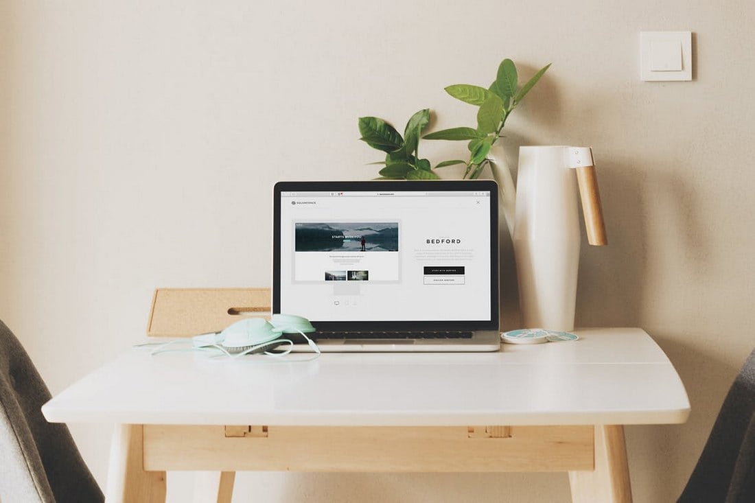 MacBook Laptop Web App Mockup
