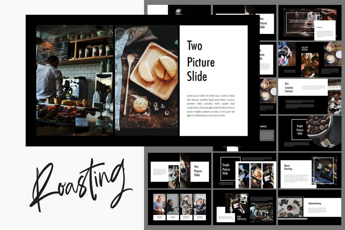 Roasting – Creative Dark Powerpoint Template
