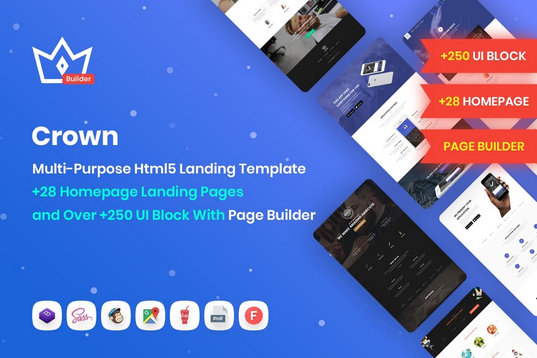 Crown- Multipurpose Landing Page Template