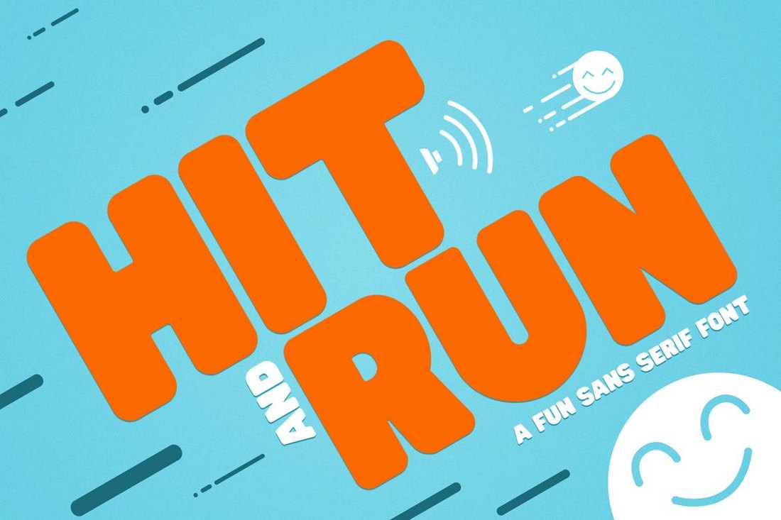 Hit and Run – Fun Big Poster Font
