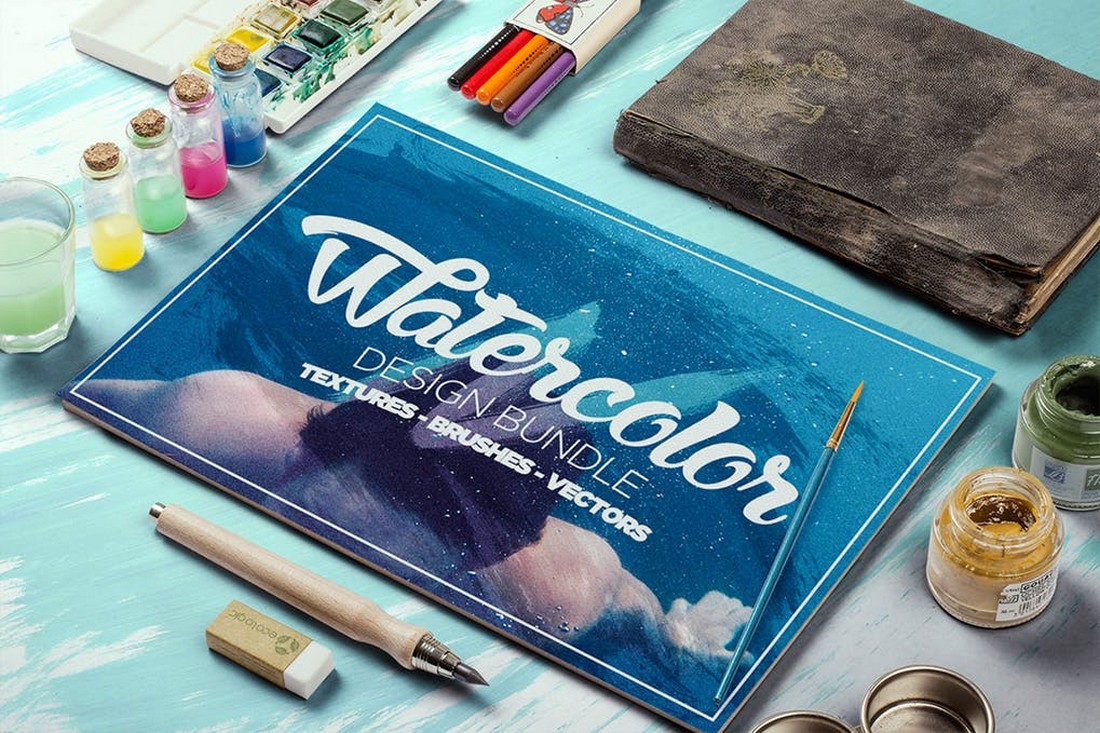 Watercolor Design Bundle – Brushes & Textures