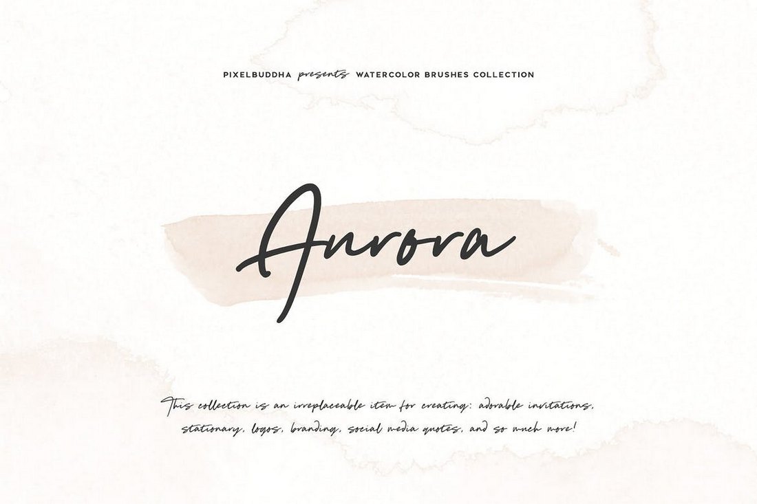 Aurora Photoshop Watercolor Brushes Collection